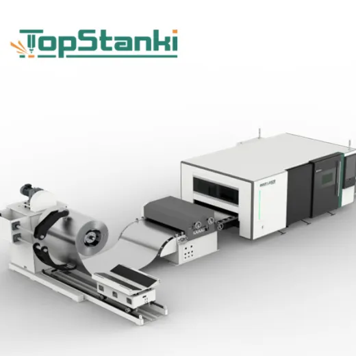 Лазерный станок с ЧПУ TOPSTANKI AoreLaser  R8015 6000w с автоматической рулонной подачей