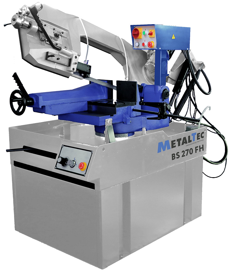 MetalTec BS 270FH (380W) Ленточнопильный станок по металлу (Ø до 270 мм, полотно 27 мм, -45 - 0 - +60 поворот рамы)