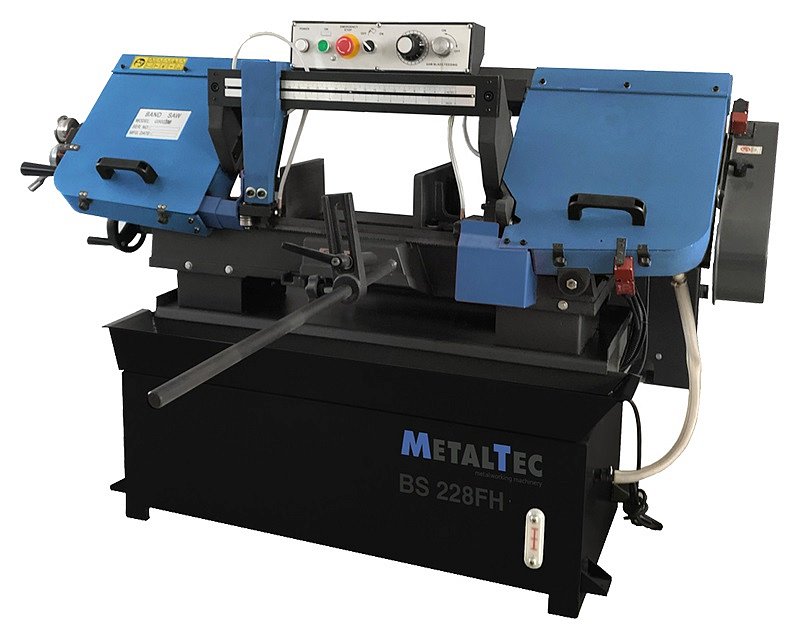 MetalTec BS 228FH (380W)  Ручной ленточнопильный станок по металлу (Ø до 228 мм, полотно 27 мм, 0 - 45 поворот тисков)