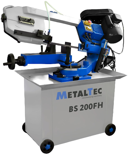 MetalTec BS 200FH (220W) Ленточнопильный станок по металлу  (Ø до 205 мм, полотно 19 мм, -45 - 0 - +45 поворот рамы)