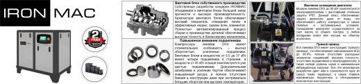 Винтовой компрессор IRONMAC IC 30/15 DIGI WiFi
